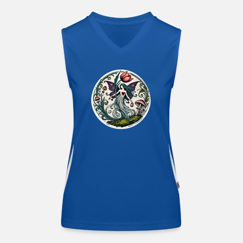 Spring Tulip Fairy nature Lovers Women's Functional Contrast Tank Top