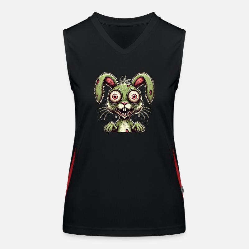 Lapin Zombie, Techno, Transe, Goa, Psychobilly Débardeur respirant contrasté Femme