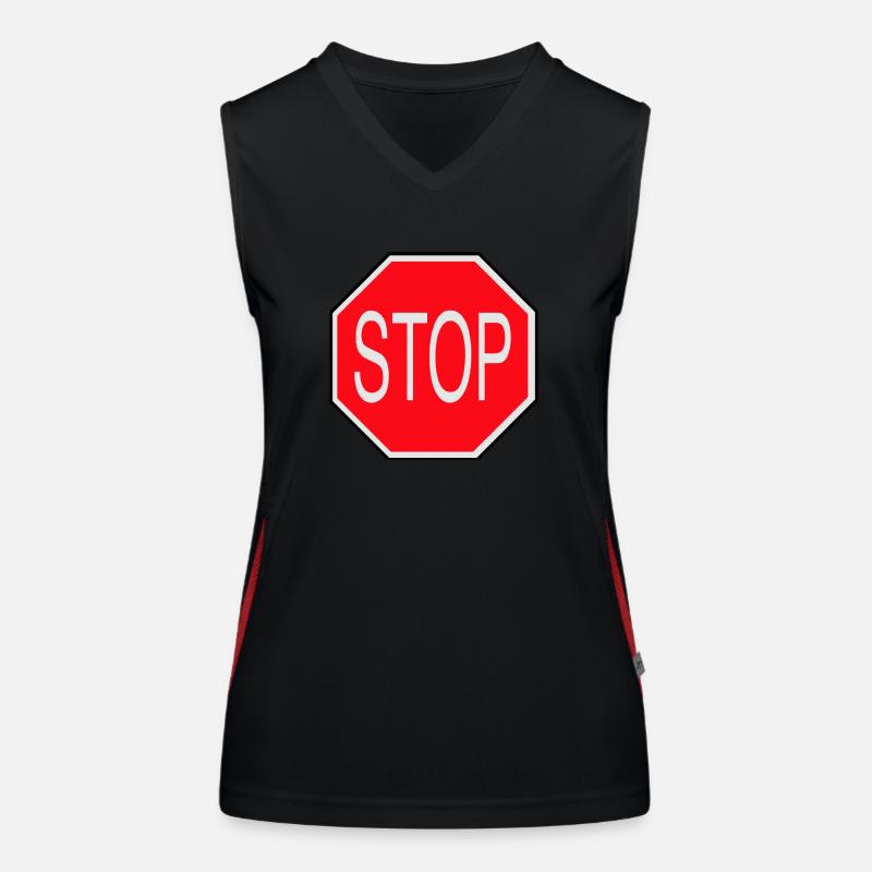 Stop! Débardeur respirant contrasté Femme