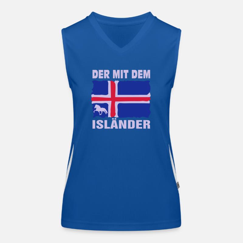 Der mit dem Isländer Funktionelles Kontrast-Tank Top für Frauen