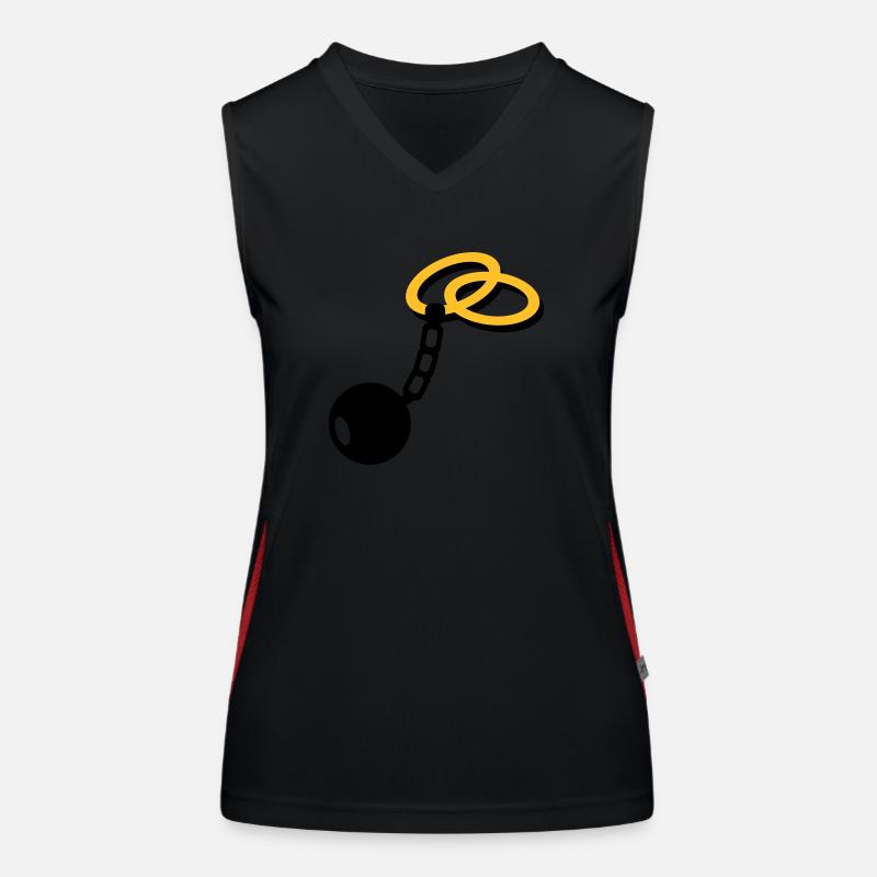 Hochzeit Ringe Funktionelles Kontrast-Tank Top für Frauen