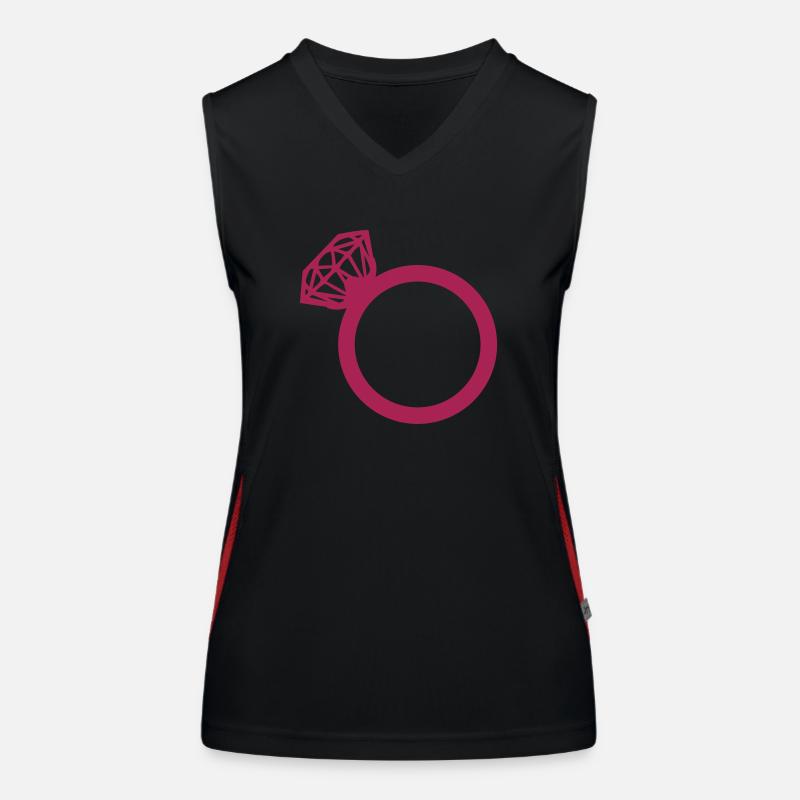diamond ring Funktionelles Kontrast-Tank Top für Frauen