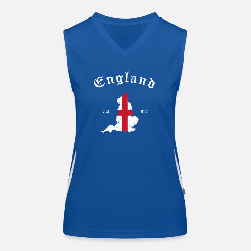England Map Women's Functional Contrast Tank Top