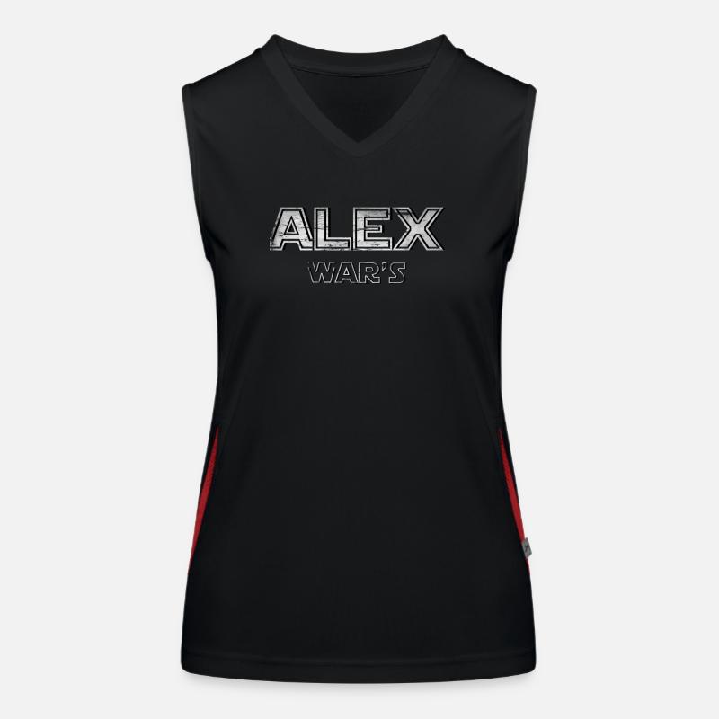 Alex wars Alexander wars witziger Spruch Geschenk Funktionelles Kontrast-Tank Top für Frauen