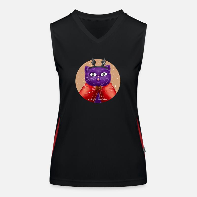 Chat vampire Débardeur respirant contrasté Femme