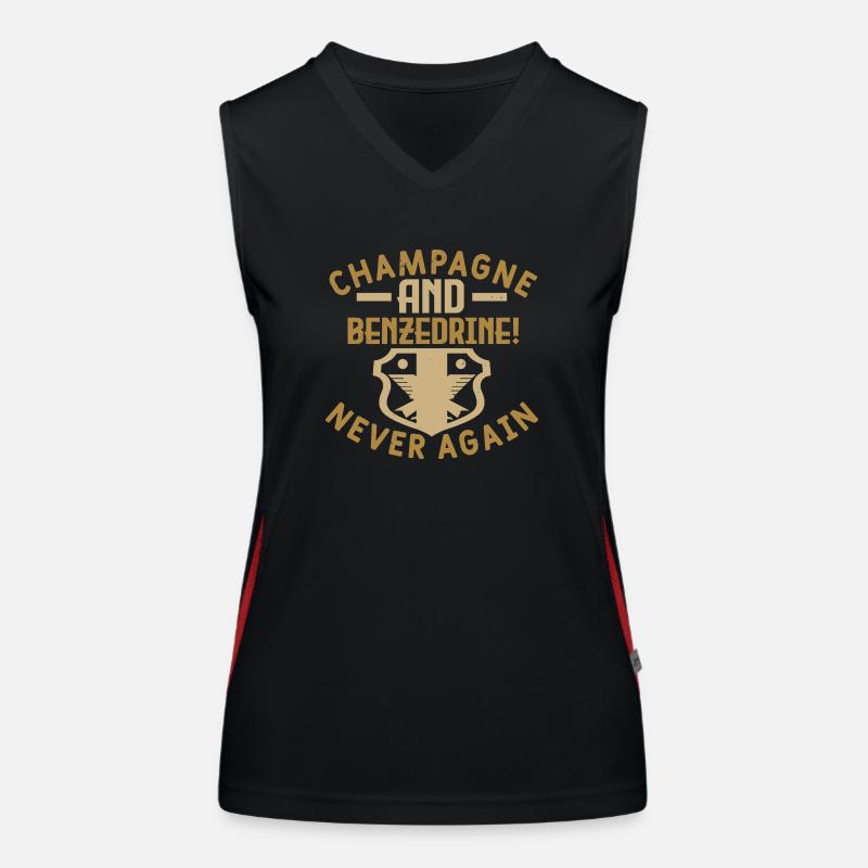AND BENZEDRINE NEVER AGAIN Women's Functional Contrast Tank Top