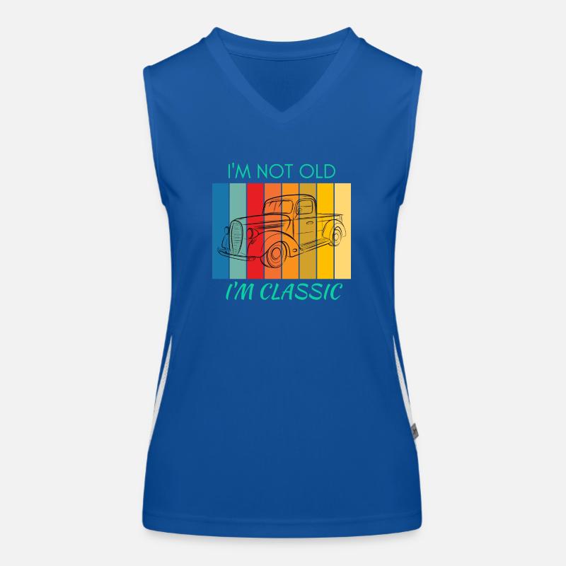 Retro Auto Funktionelles Kontrast-Tank Top für Frauen