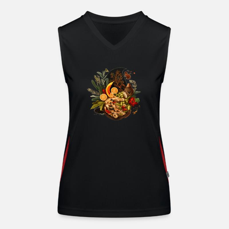 Vegan Plate Gift Women's Functional Contrast Tank Top