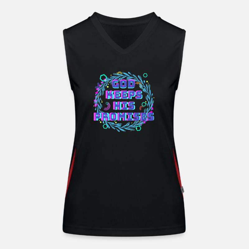 God Keeps His Promises 2 Funktionelles Kontrast-Tank Top für Frauen