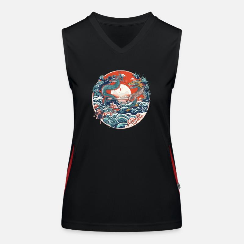 Chinese folklore Women's Functional Contrast Tank Top