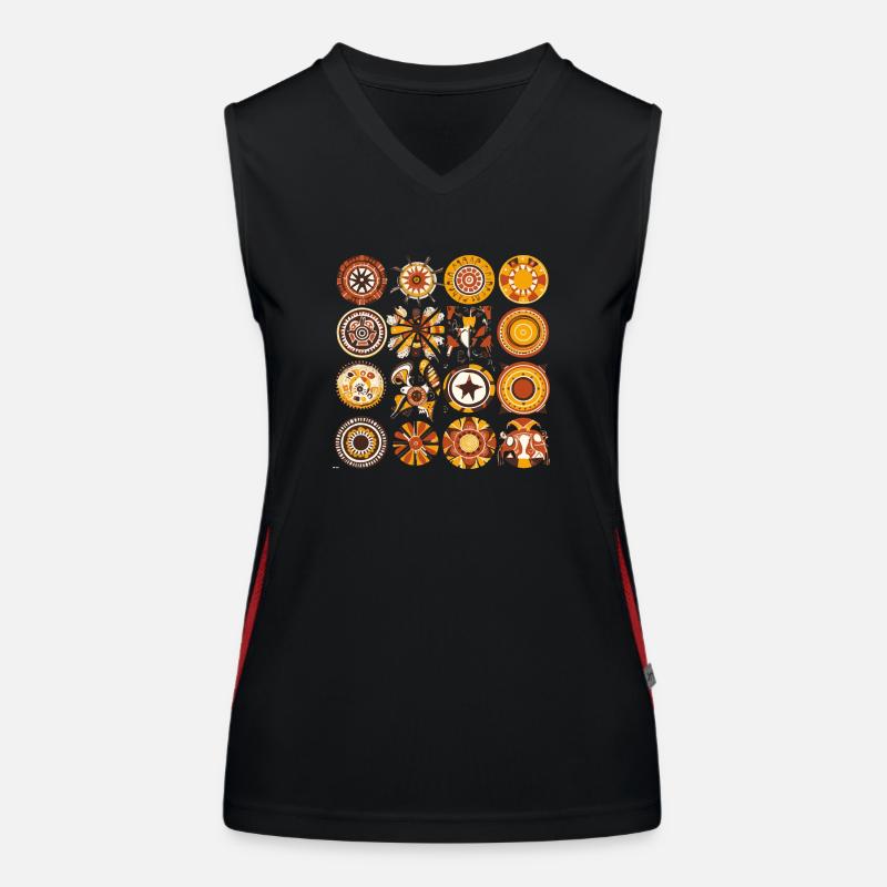 Afrikanische Folklore Funktionelles Kontrast-Tank Top für Frauen