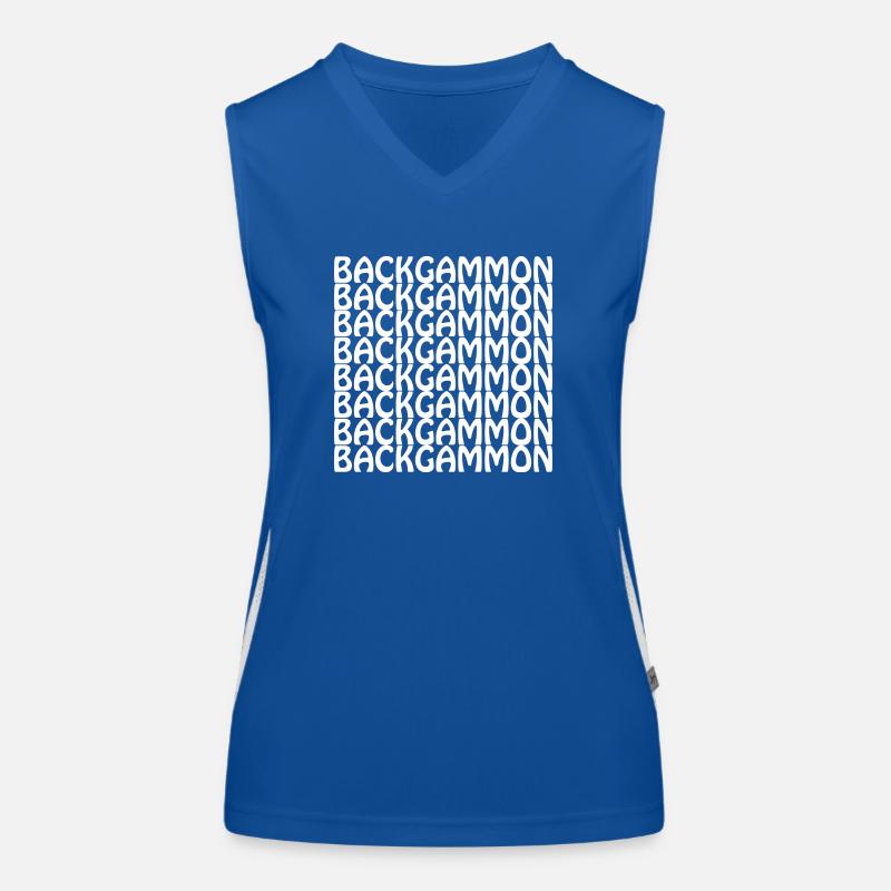 Boardgame Chess Backgammon Game Night Women's Functional Contrast Tank Top