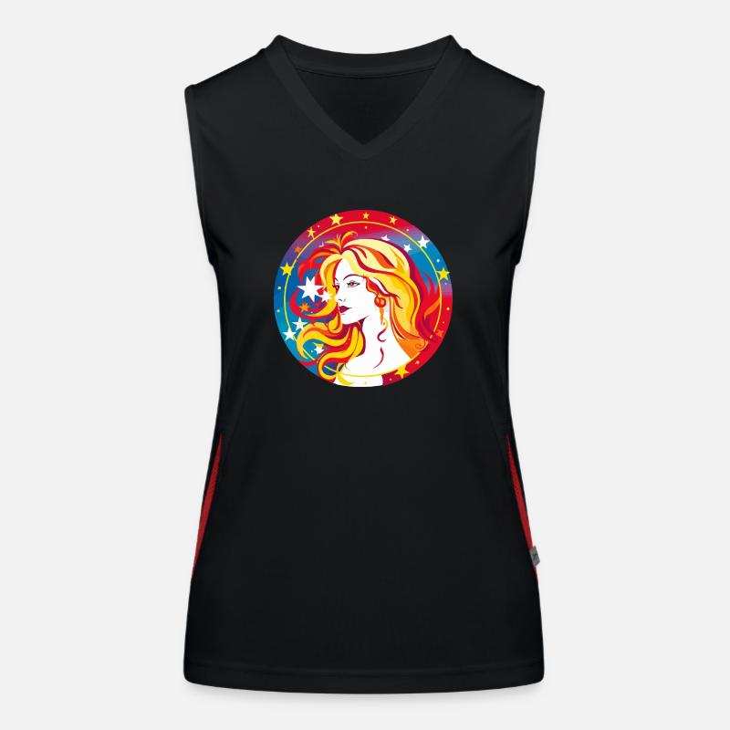 Zeichen der Jungfrau 1 Funktionelles Kontrast-Tank Top für Frauen