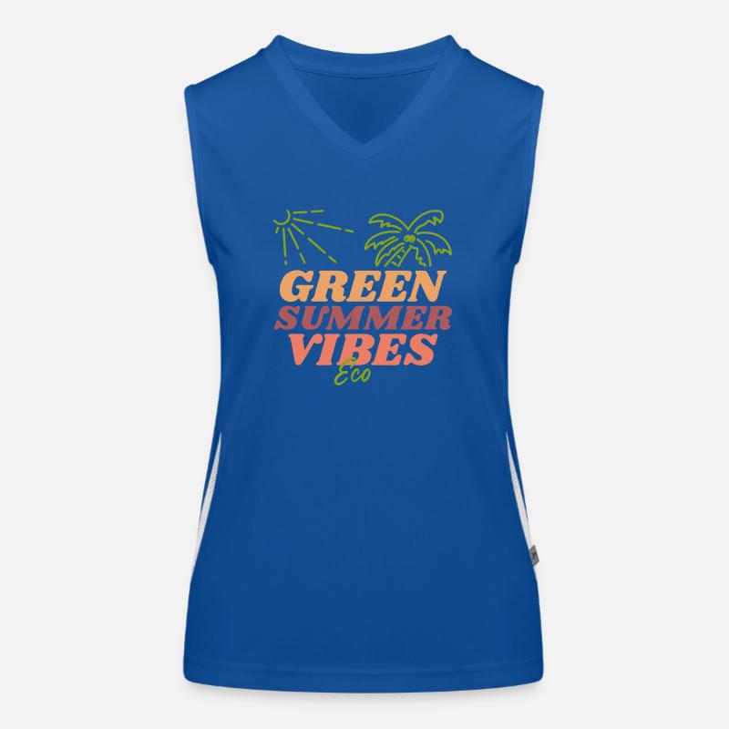 Green Summer Vibrations, un été durable Débardeur respirant contrasté Femme