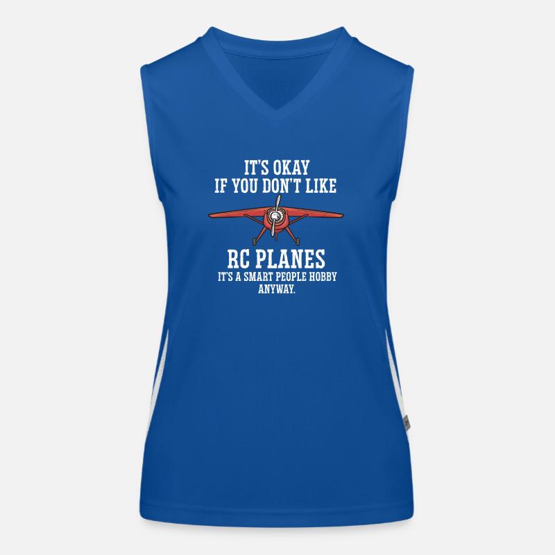 Remote Controlled Airplane Model Airplane Women's Functional Contrast Tank Top