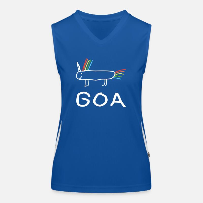 Goa Einhorn Techno Funktionelles Kontrast-Tank Top für Frauen