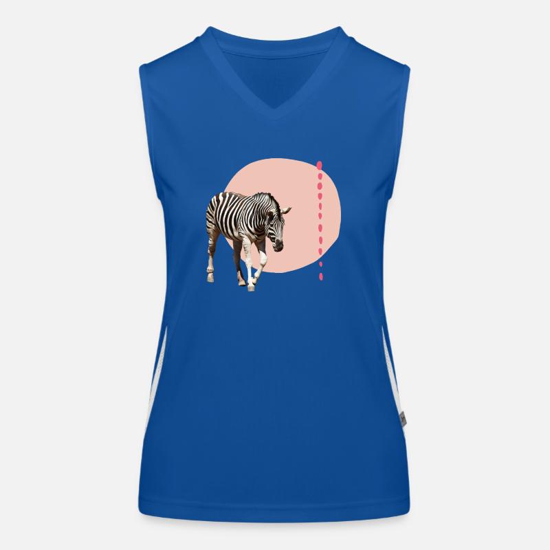 Zebra Funktionelles Kontrast-Tank Top für Frauen