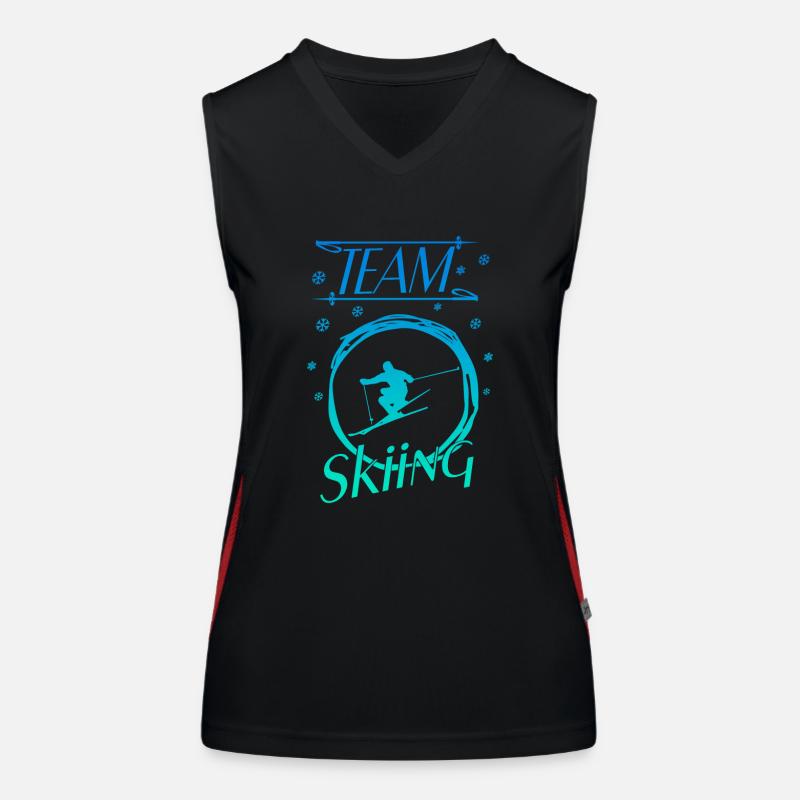 Ski Skidesign Funktionelles Kontrast-Tank Top für Frauen