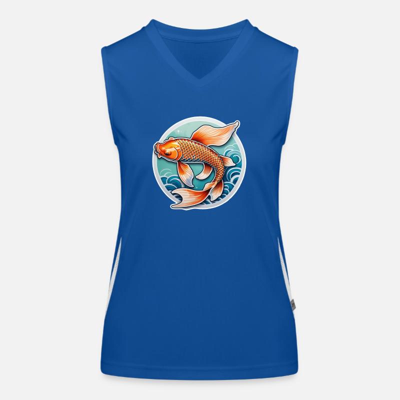 Koi Carp - Japanese Fish Women's Functional Contrast Tank Top