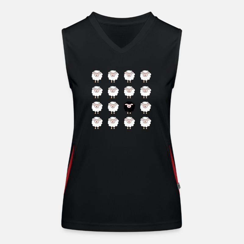 Schaf Funktionelles Kontrast-Tank Top für Frauen