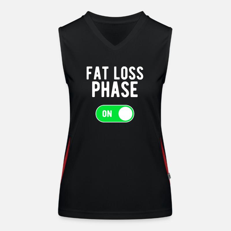 Phase de perte de graisse ON Entraînement de poids de musculation Débardeur respirant contrasté Femme