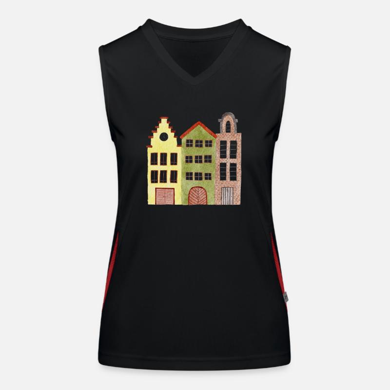 Häuser Funktionelles Kontrast-Tank Top für Frauen