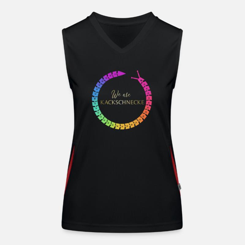 We are kackschnecke Funktionelles Kontrast-Tank Top für Frauen