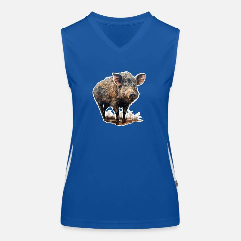 Wildschwein Funktionelles Kontrast-Tank Top für Frauen