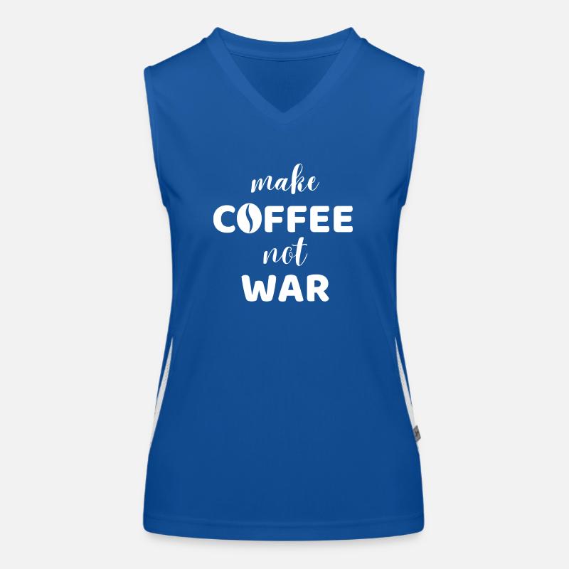 make coffee not war Funktionelles Kontrast-Tank Top für Frauen