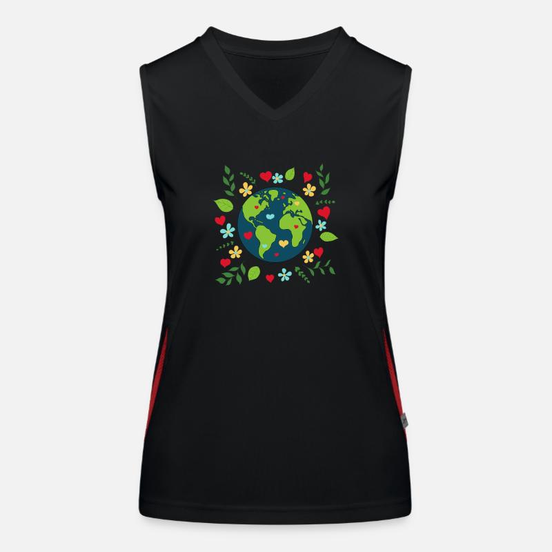 Liebt eure Mutter Erde Funktionelles Kontrast-Tank Top für Frauen