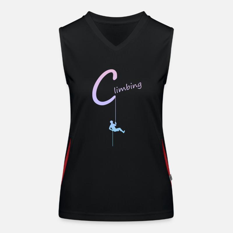 climbing, abseilen, klettern, kletterer Funktionelles Kontrast-Tank Top für Frauen