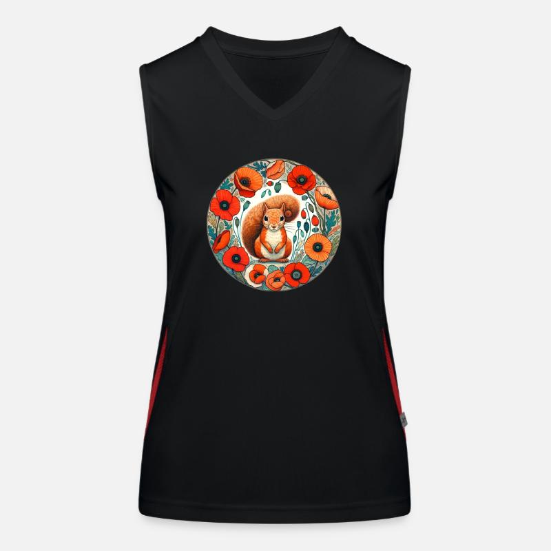 Eichhörnchen Funktionelles Kontrast-Tank Top für Frauen