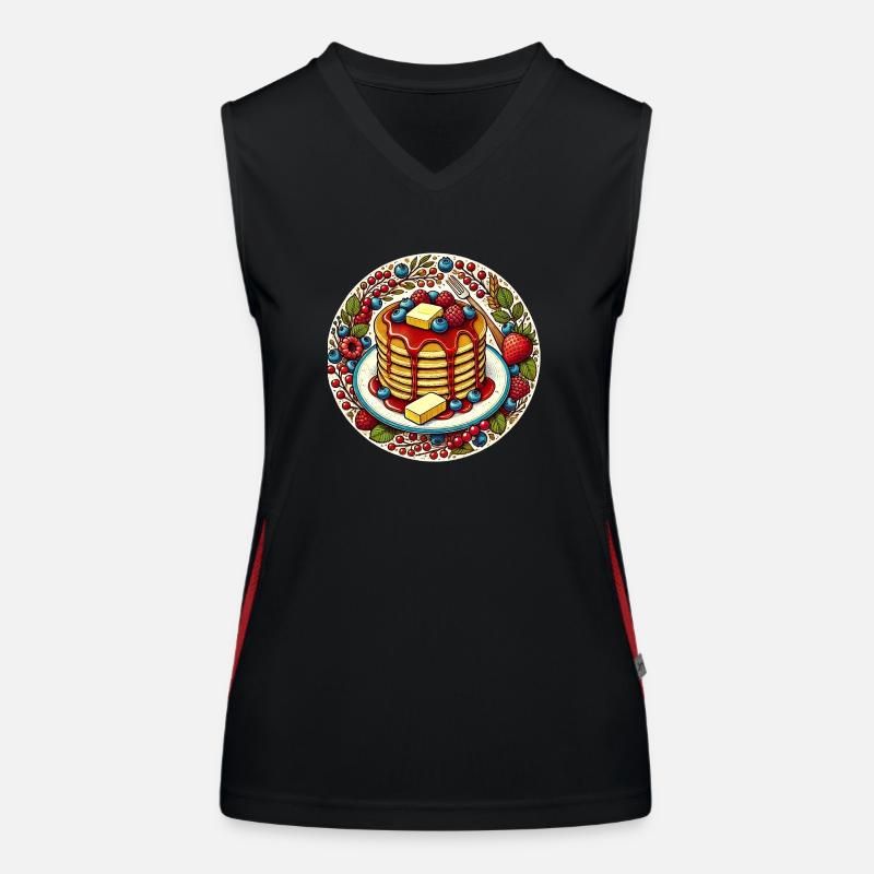 Fruchtige Pfannkuchen Funktionelles Kontrast-Tank Top für Frauen