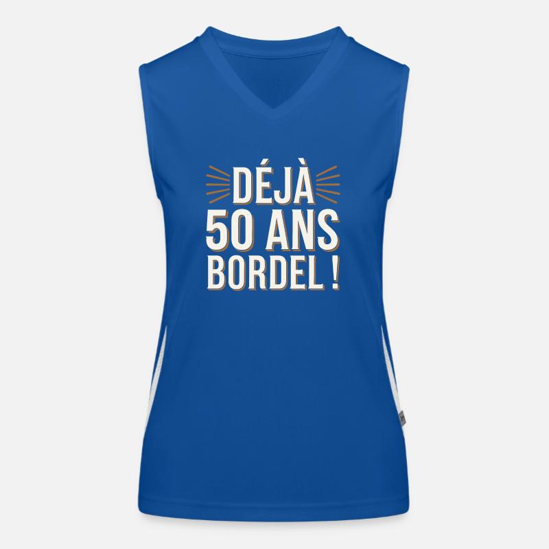 Déjà 50 ans bordel Débardeur respirant contrasté Femme