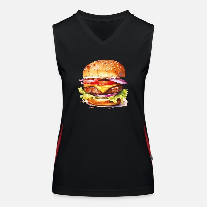 Burger Cheeseburger Débardeur respirant contrasté Femme