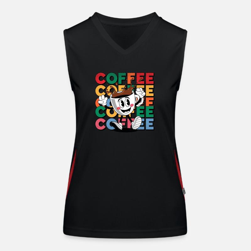 Coffee - For Coffee Lovers Women's Functional Contrast Tank Top