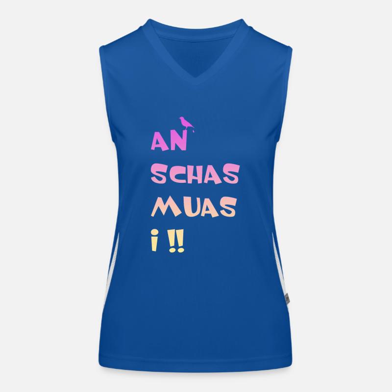 An Schas muas i Funktionelles Kontrast-Tank Top für Frauen