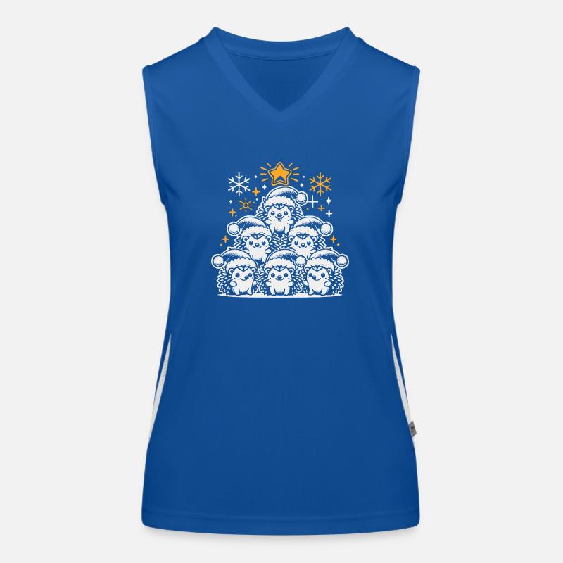 Igel Weihnachten Funktionelles Kontrast-Tank Top für Frauen