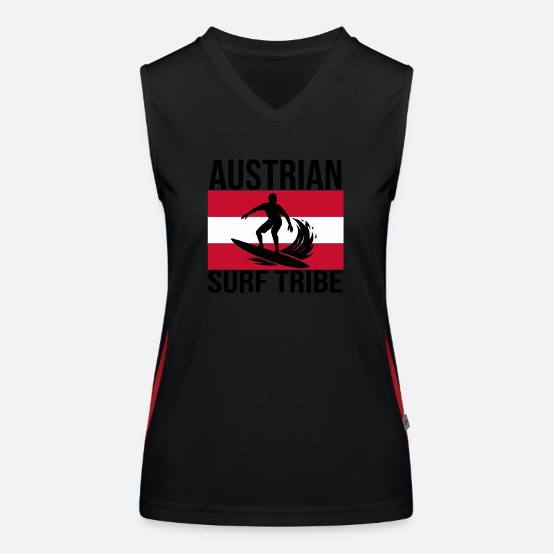 Austrian Surf Tribe Surfshirt Funktionelles Kontrast-Tank Top für Frauen