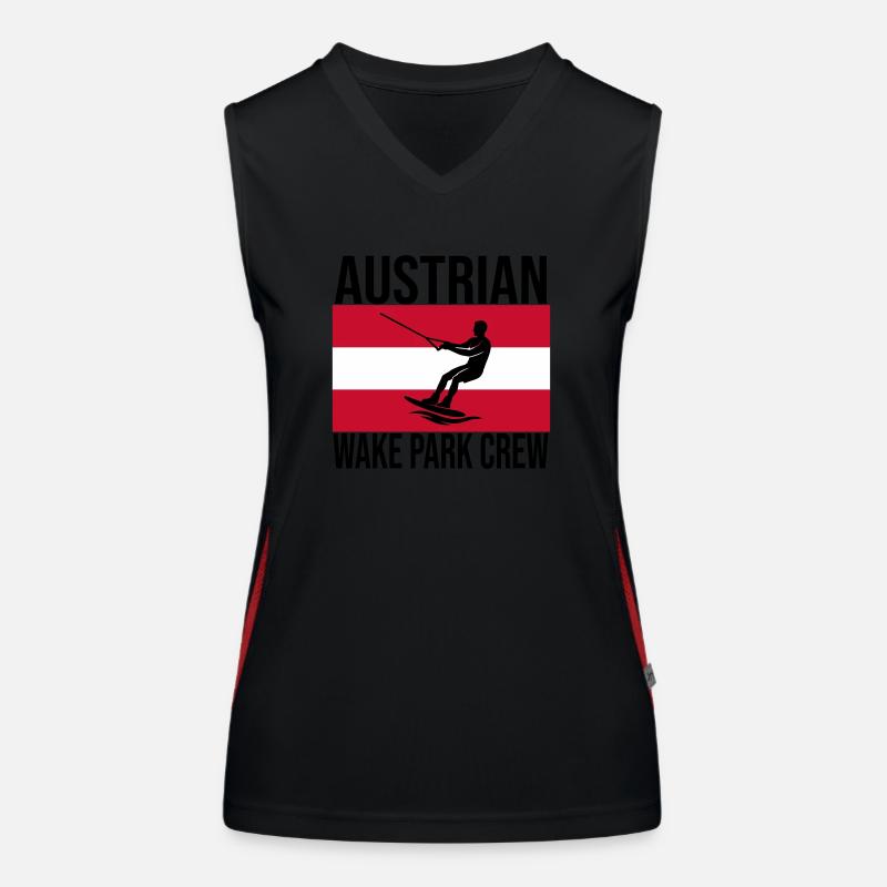 Austrian Wake Crew Wakeboard Shirt Funktionelles Kontrast-Tank Top für Frauen