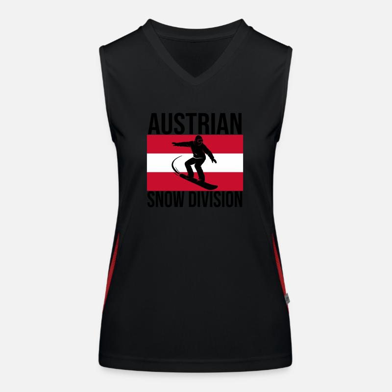 Austrian Snow Division Snowboard Tee Funktionelles Kontrast-Tank Top für Frauen