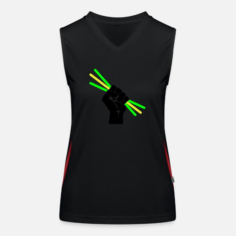 Leuchtstäbchen - Knicklicht - Faust Funktionelles Kontrast-Tank Top für Frauen