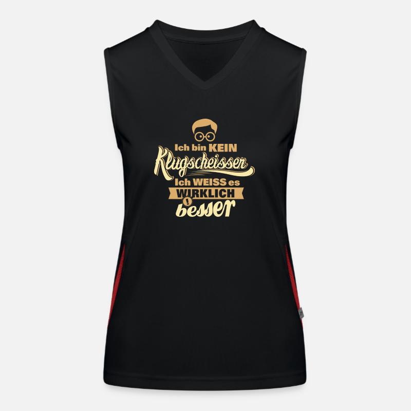 random Mix Klugscheisser colour set 3 Funktionelles Kontrast-Tank Top für Frauen