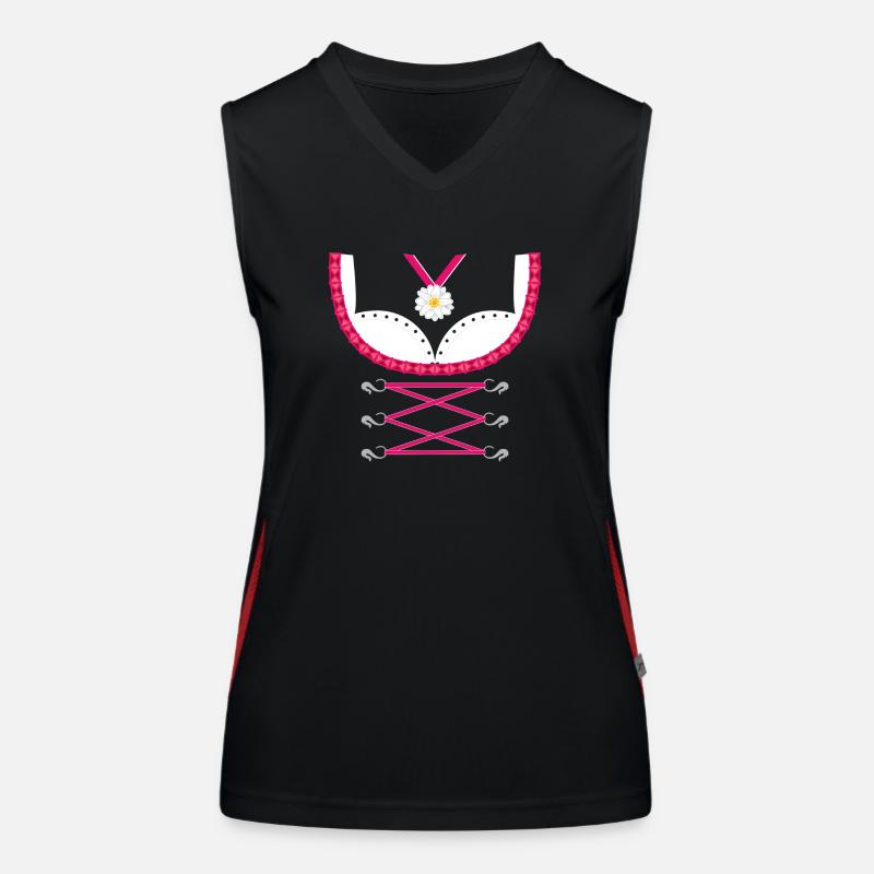 Dirndl Pink Funktionelles Kontrast-Tank Top für Frauen