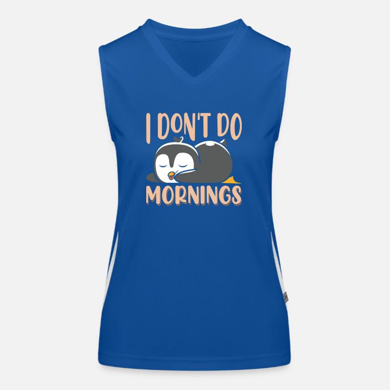 I don't do mornings Women's Functional Contrast Tank Top