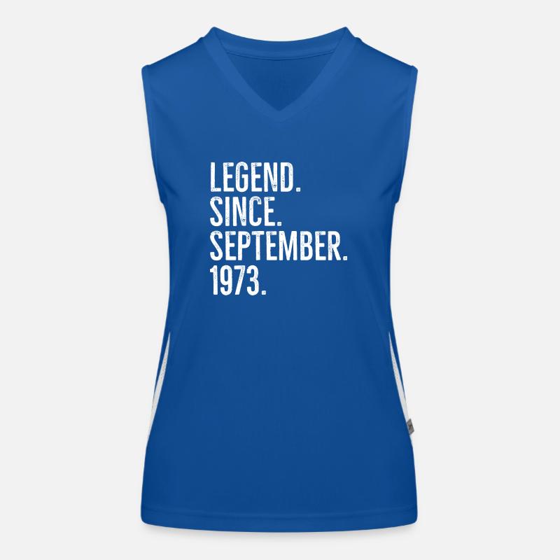 Legende seit September 1973 Funktionelles Kontrast-Tank Top für Frauen