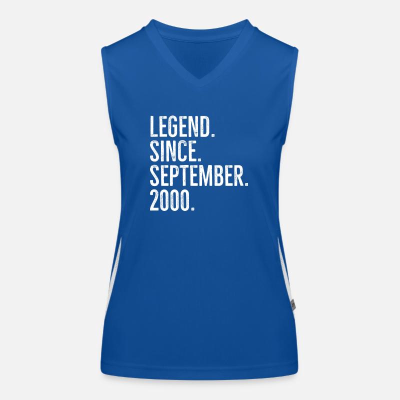 Legende seit September 2000 Funktionelles Kontrast-Tank Top für Frauen