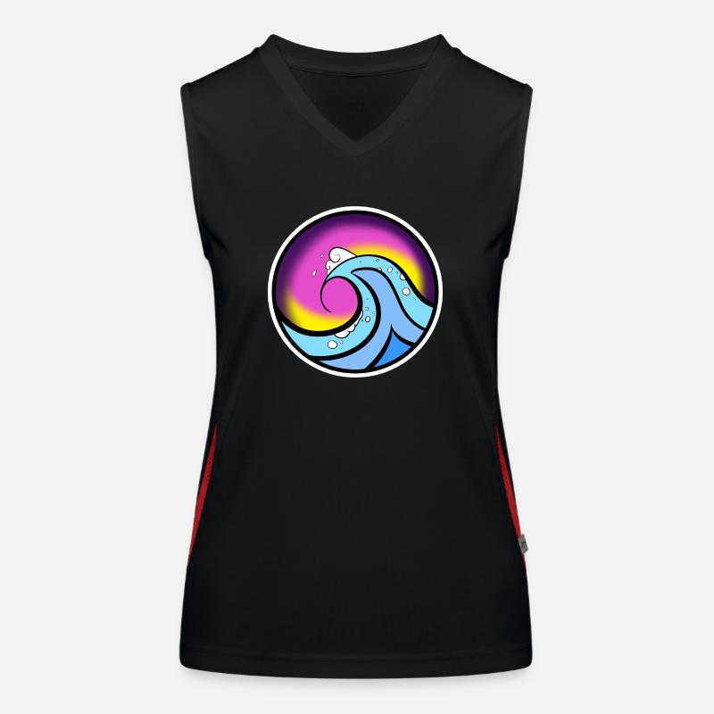 Wave Logo Débardeur respirant contrasté Femme