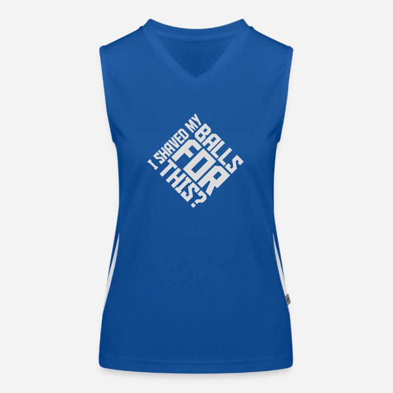 I shaved my balls Funktionelles Kontrast-Tank Top für Frauen