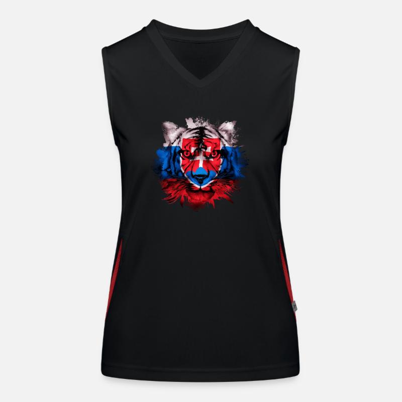 Slowakei Funktionelles Kontrast-Tank Top für Frauen